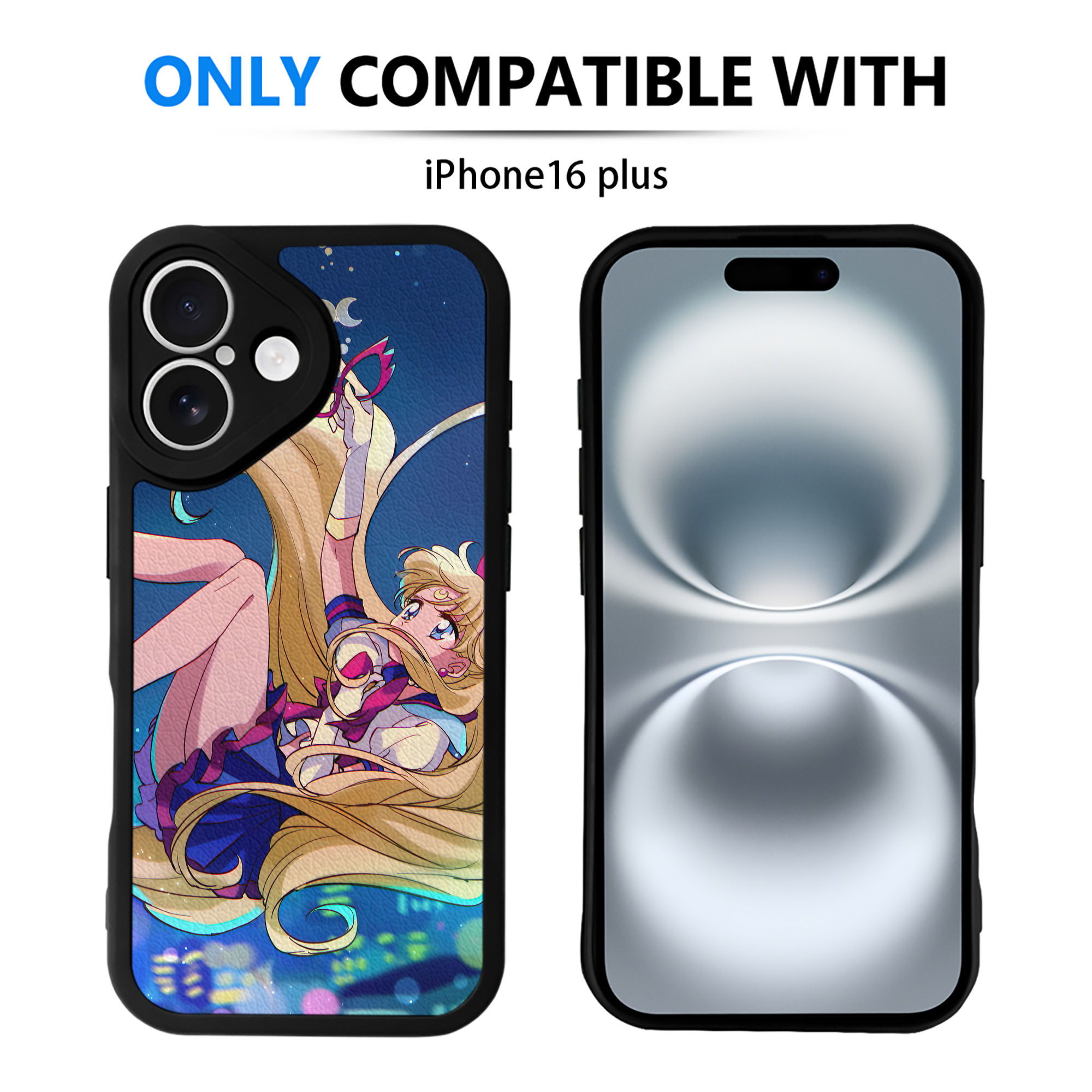 （画像用） 美少女戦士セーラームーン Sailor Moon 【iPhone 16シリーズ対応】シリコンスマホケース（レザー調） 材質：シリコン